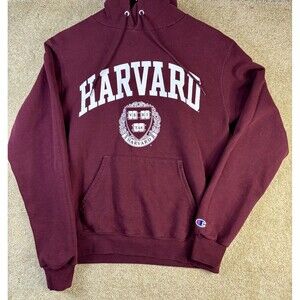 Champion Harvard University Crimson Hoodie Adult Small Maroon Ivy League